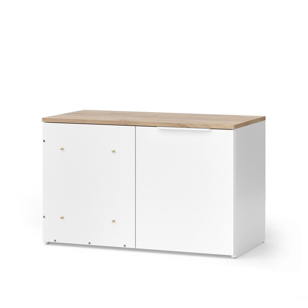 Vicco Kommode Wido, Weiß/Sonoma/Sonoma, 80 x 50 cm mit Tür (1 St)