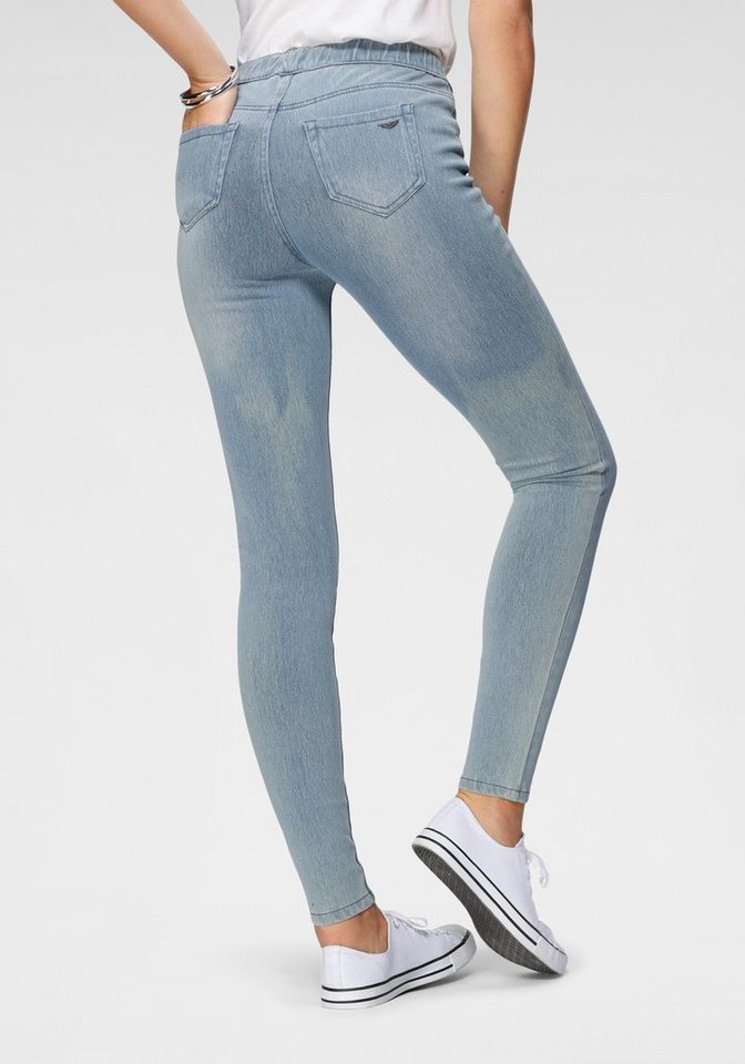 Arizona Jogg Pants High Waist in Denim-Optik, Jeans aus trendigem Jogg-Denim  mit Schlupfbund von Arizona