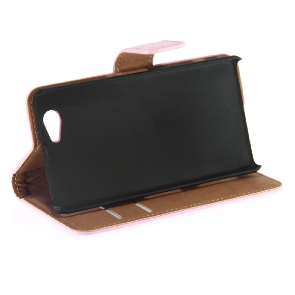 Handytasche Lederhülle Handyhülle für Sony Xperia Z1 Compact Rosa 4250710549214 (Book Cover)