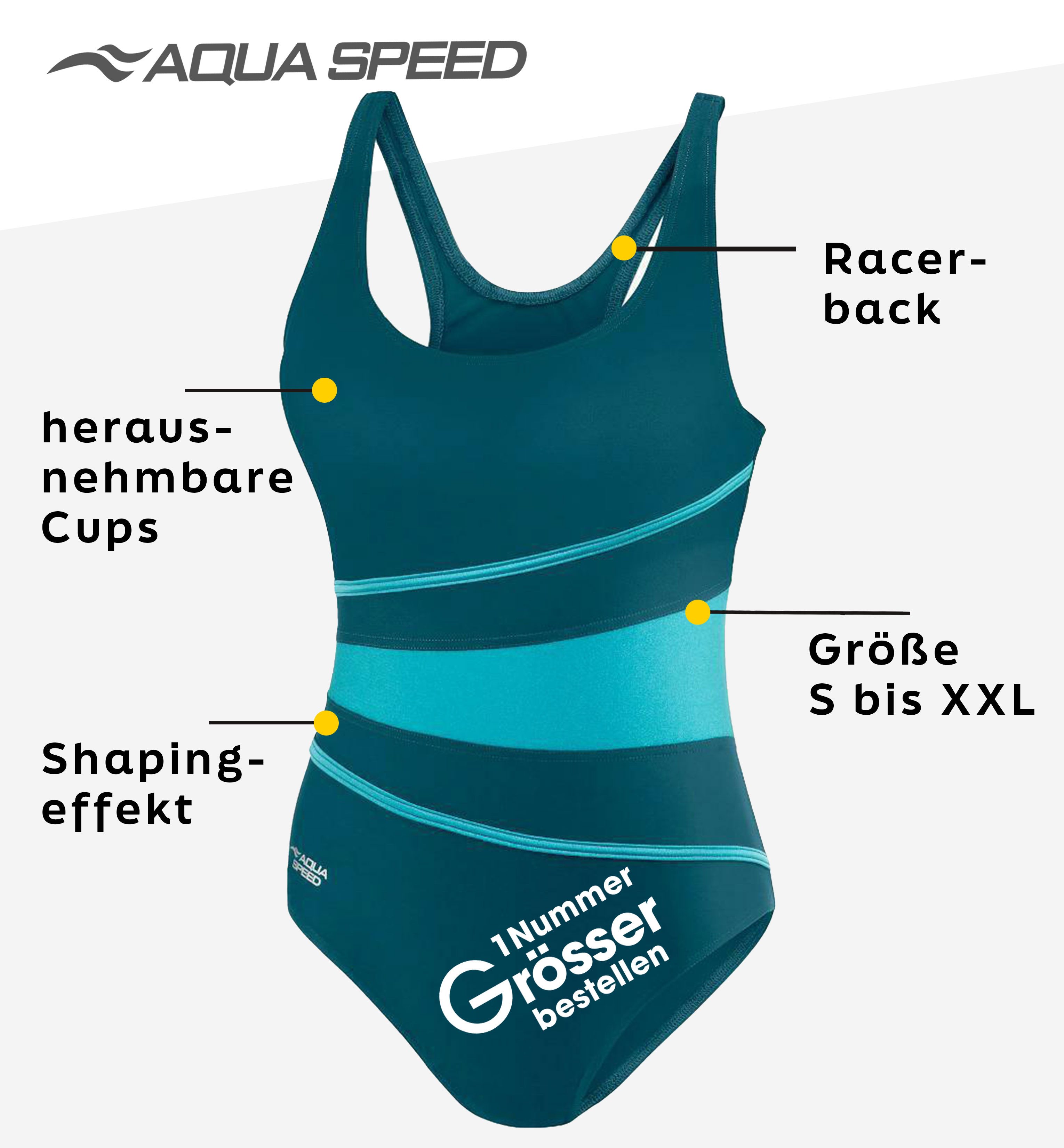 Aqua Speed Badeanzug STELLA LADY sportlicher günstig online kaufen