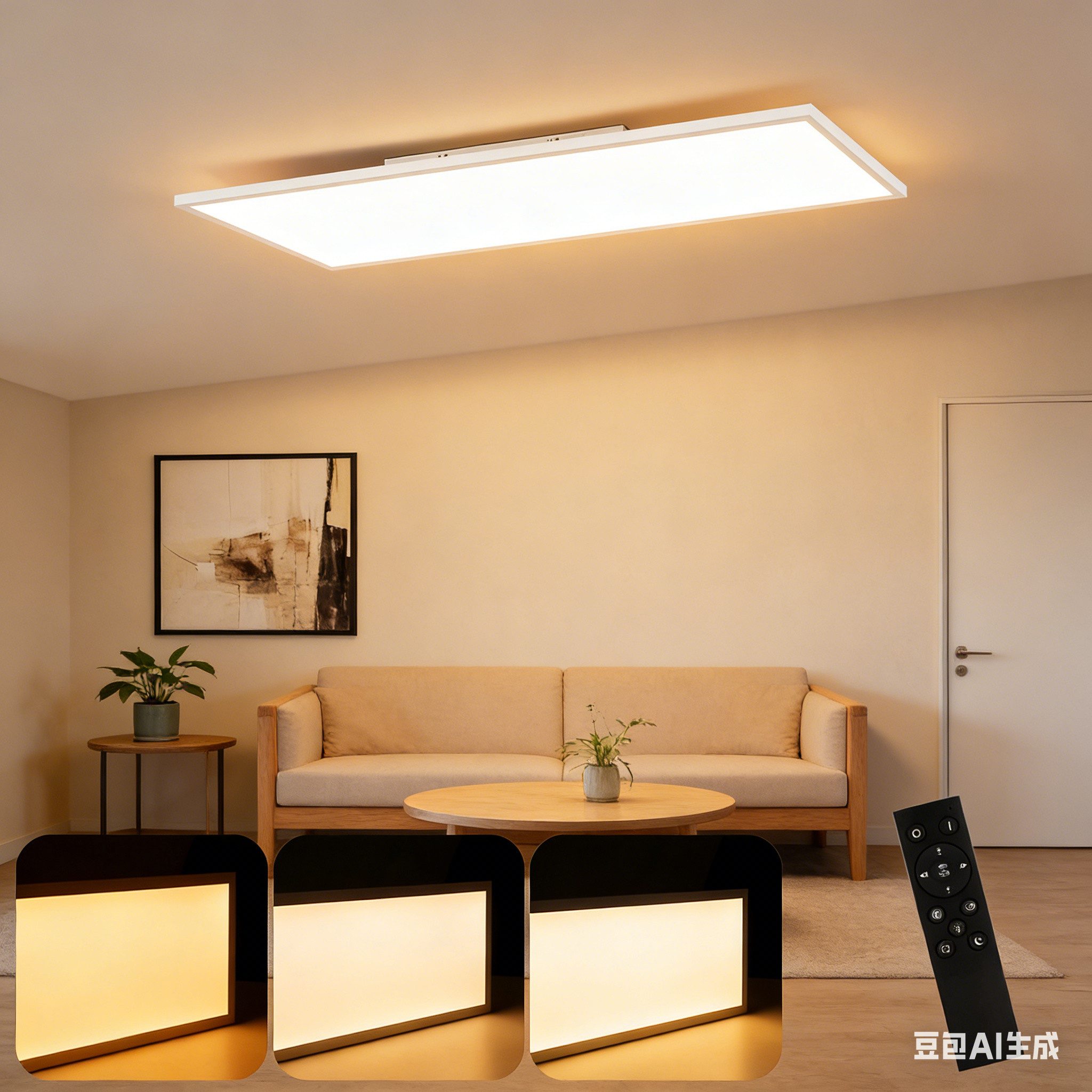 ZMH LED Panel Flach Deckenleuchte Wohnzimmer Modern Büro Küche Schlafzimmer, Tageslichtweiß, 80x30cm, 39W