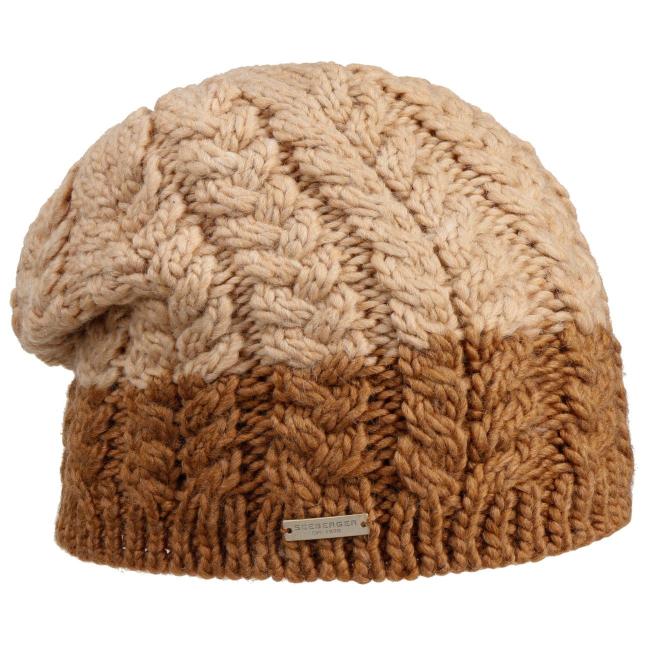 Seeberger Beanie (1-St) Beanie mit Futter hellbraun