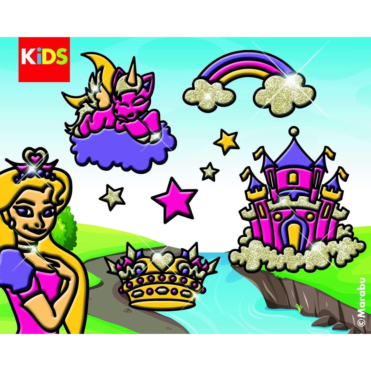 Marabu Kreativset Marabu KiDS Window Color Set Prinzessin, 6 x 25 ml Fenste günstig online kaufen