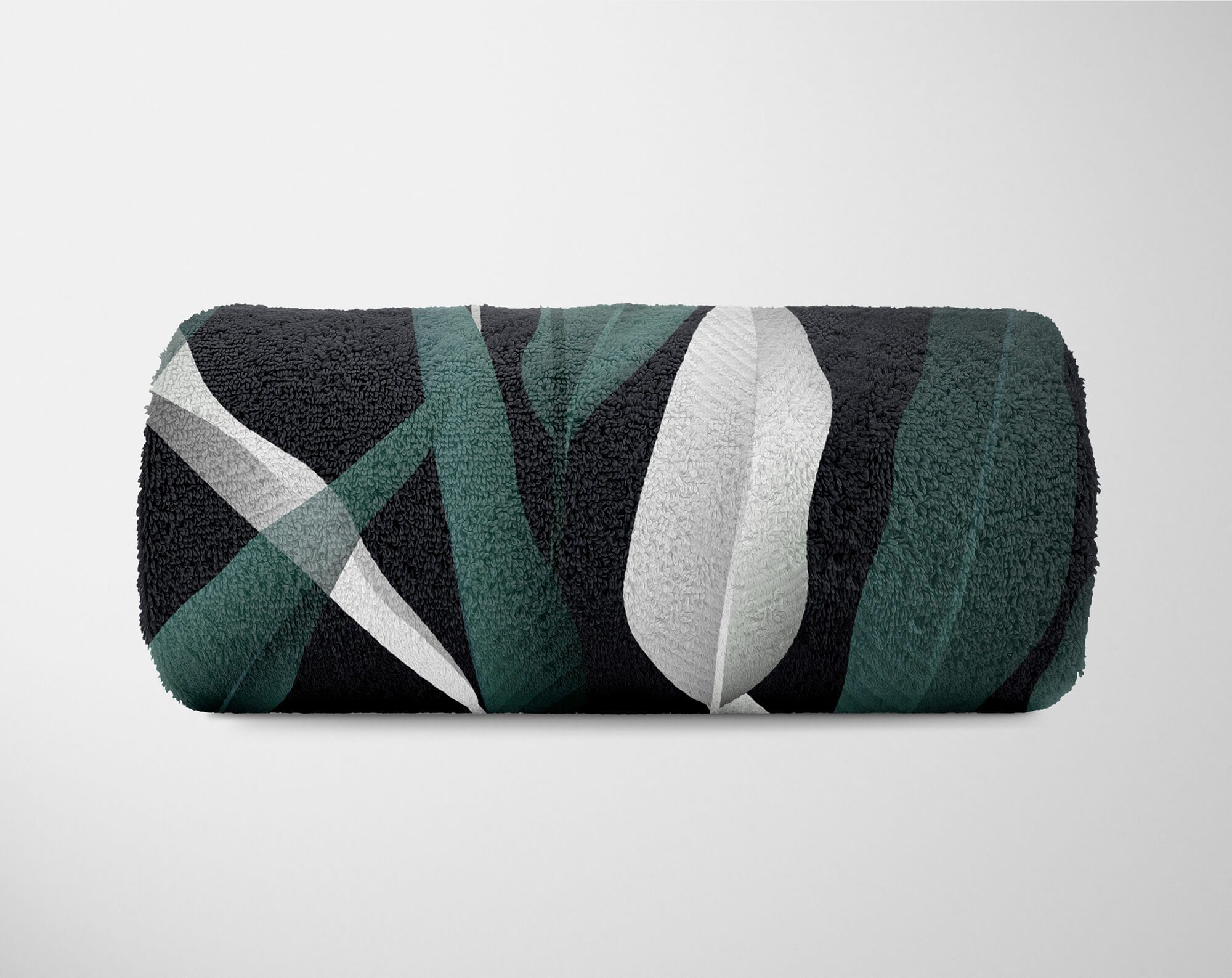 Sinus Sch, Grafik Strandhandtuch Baumwolle-Polyester-Mix Handtücher Art Fotomotiv (1-St), mit Handtuch Saunatuch Blätter Kuscheldecke Handtuch