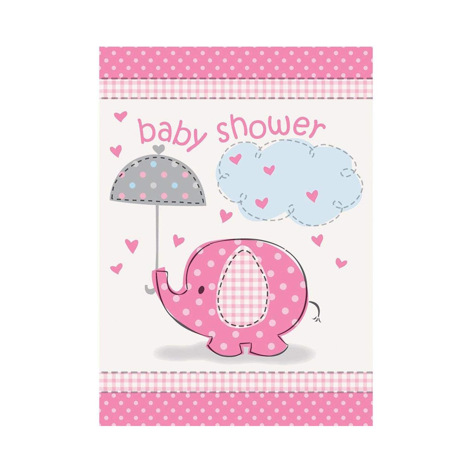 Unique Industries Inc. Einladungskarten Elephant Pink Einladung, 8 Stück