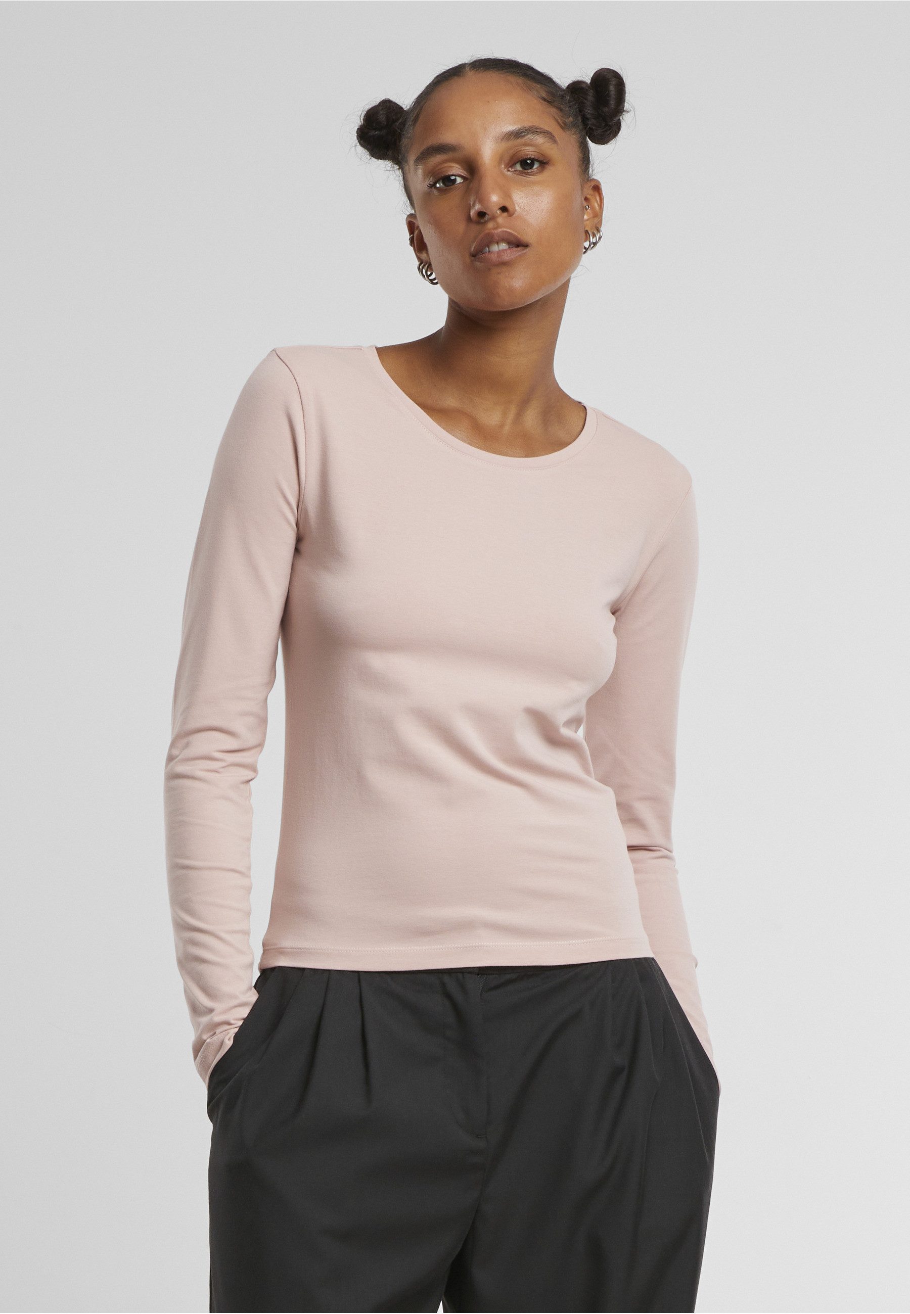 URBAN CLASSICS Longsleeve Urban Classics Ladies Basic Super Slim Longsleeve (1-tlg)