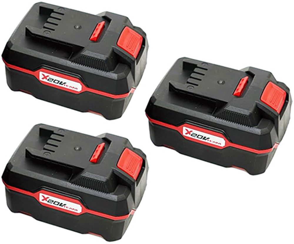 Parkside 3 Stück 20V 4Ah Akku Pap 20 B3 Lithium Ionen 4 Ah Serie Parkside X20V Akku PAP 20 B3 (20 V)