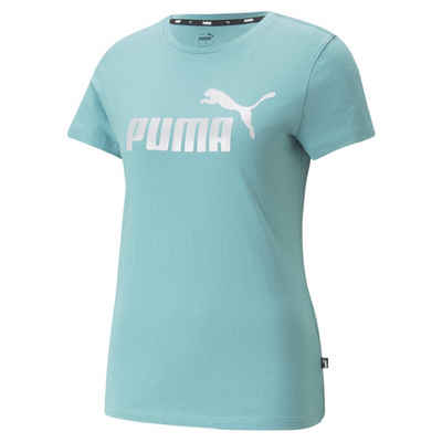 PUMA T-Shirt »Essentials+ Metallic Logo Damen T-Shirt«