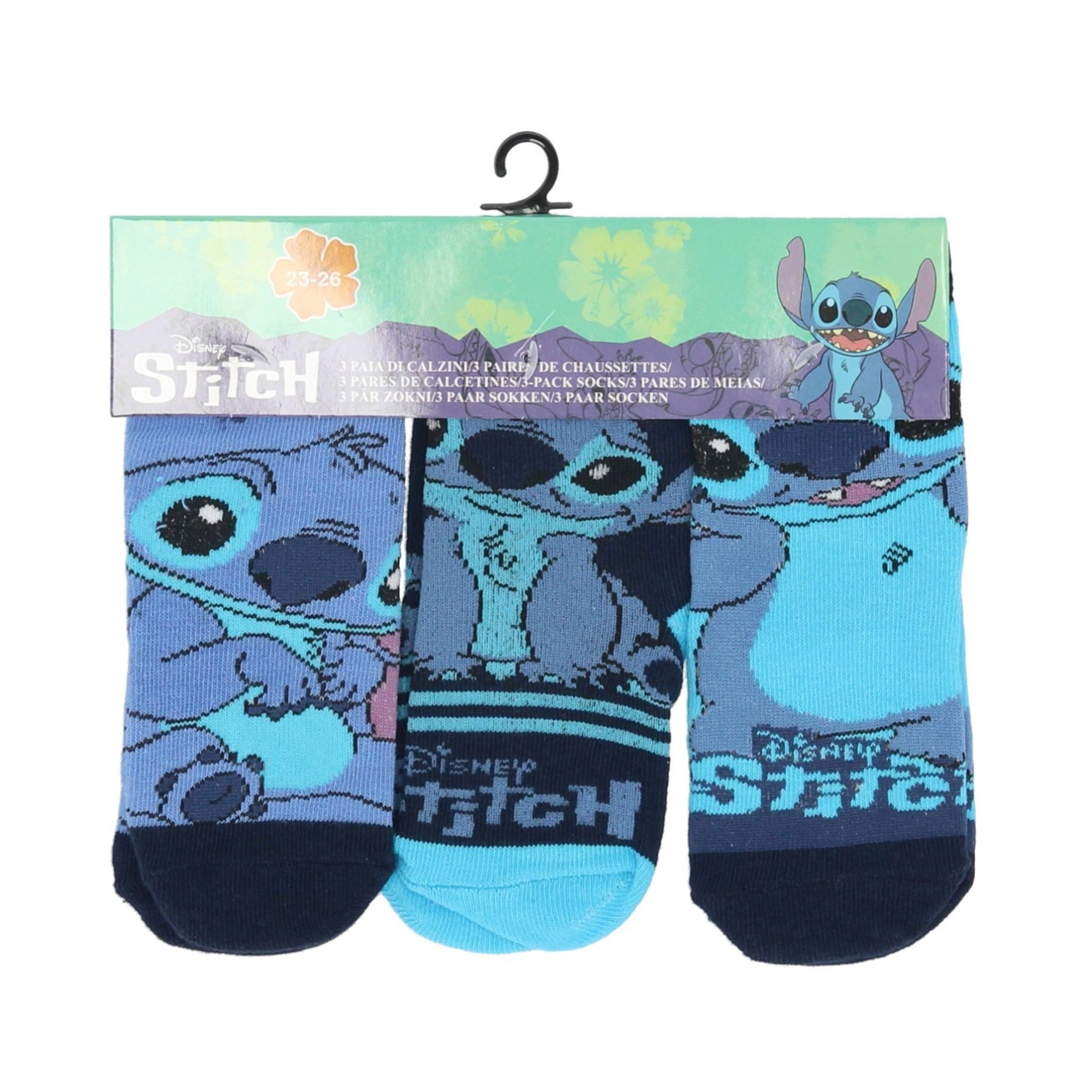 Lilo & Stitch Sneakersocken Lilo & Stitch 3er-Pack Socken Strümpfe & Söckchen mit Spaßdesign