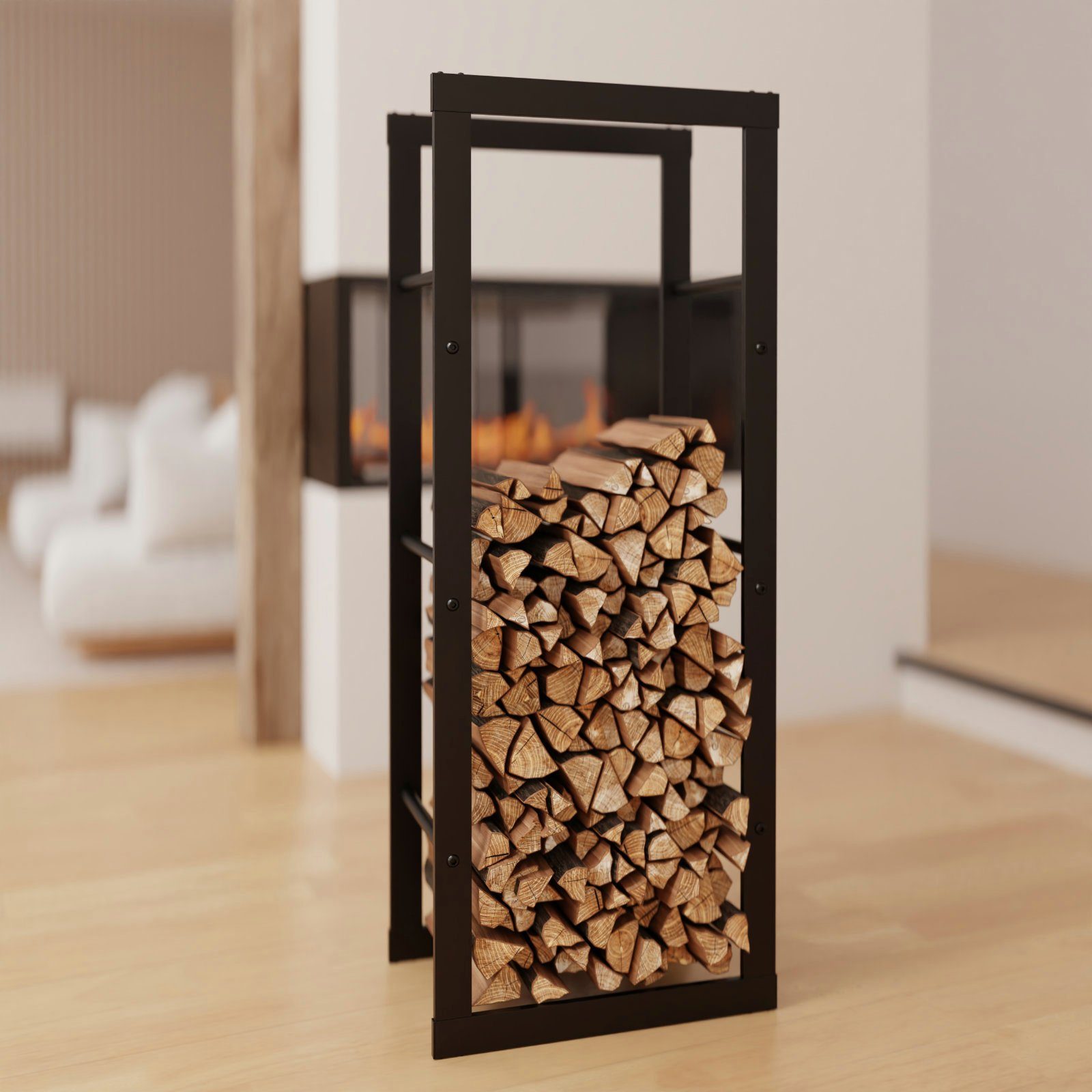 HAGO Kaminholzregal Kaminholzregal 40x100x25cm Feuerholzregal Brennholz Stä günstig online kaufen