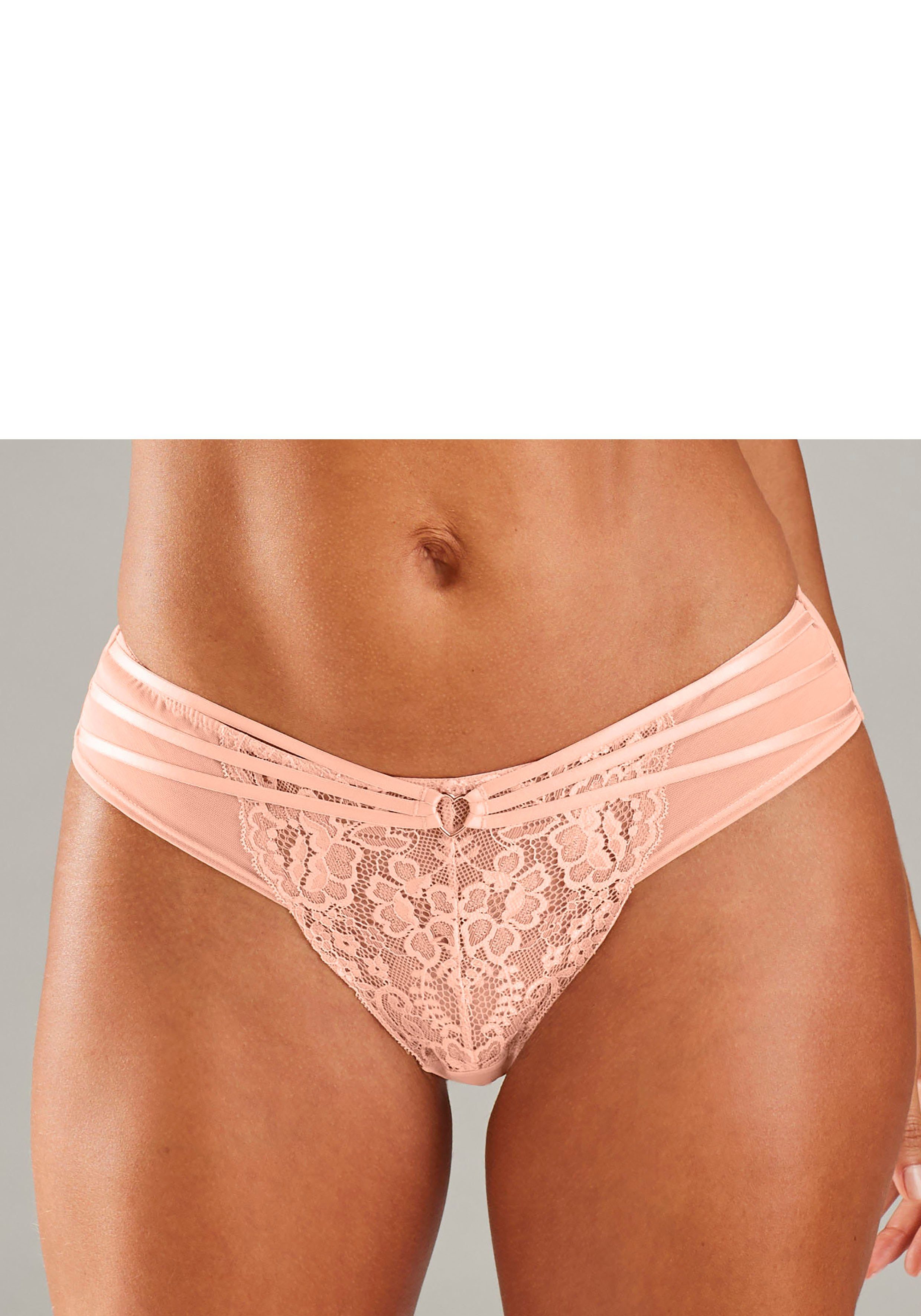 Vivance by Lascana Stringpanty Francesca mit feinem Herzaccessoire