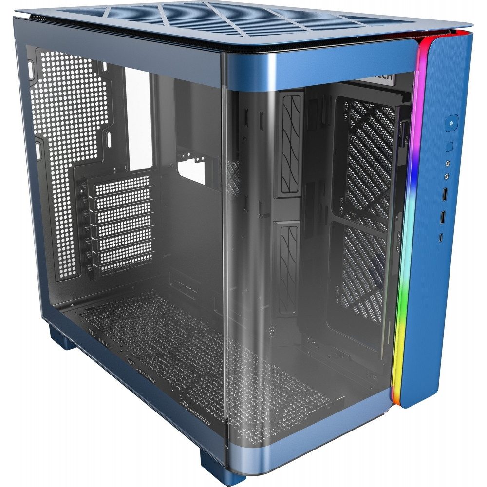 MONTECH PC-Gehäuse Montech KING 95 Tower-Gehäuse in Blau mit Glas.