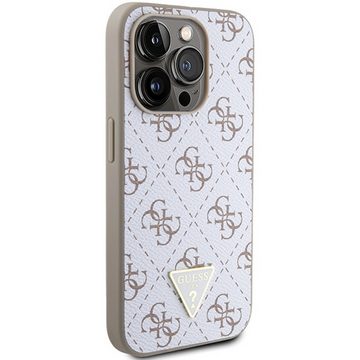 Guess Smartphone-Hülle Guess 4G Triangle Metal Logo für Apple iPhone 15 Pro Max Schutz Hülle
