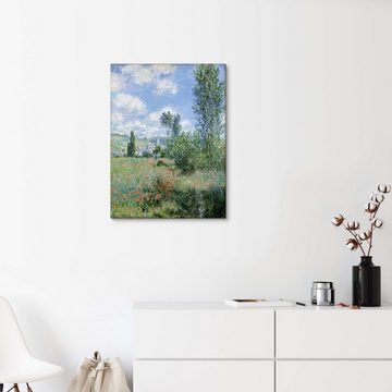 Posterlounge Leinwandbild Claude Monet, Weg durch die Mohnblumen, Wohnzimmer Malerei