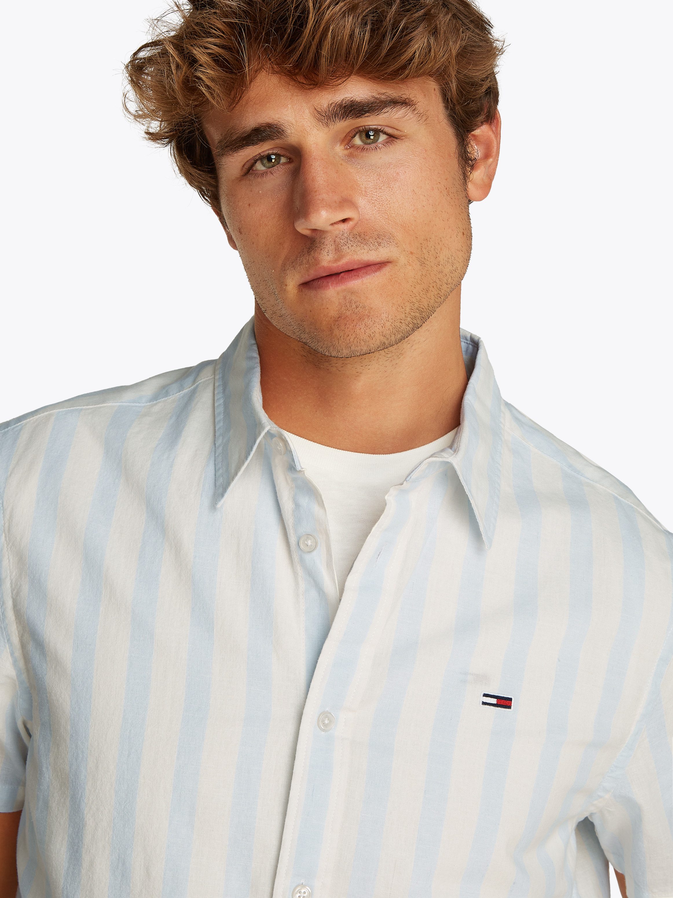 Tommy Jeans Kurzarmhemd TJM REG LINEN günstig online kaufen