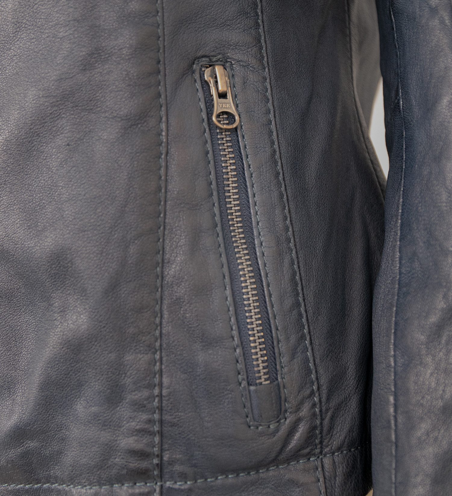 7eleven Lederjacke Chiara/L 7eleven - Damen Lederjacke Lammnappa dunkelblau