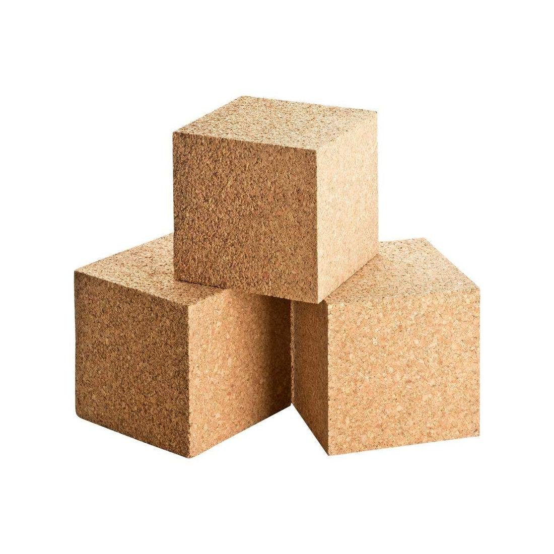 Kork-Deko.de Kork Kork massiver Korkwürfel (10x10x10cm) zum Basteln & Heimwerken
