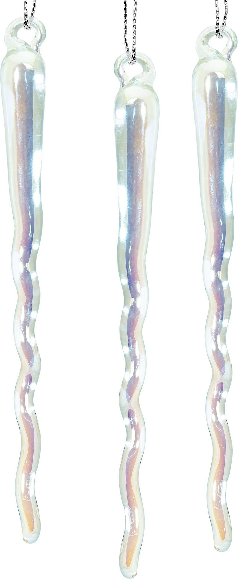 SIKORA Christbaumschmuck BS614 Eiszapfen Glas Ornament Weihnachtsbaum Anhän günstig online kaufen