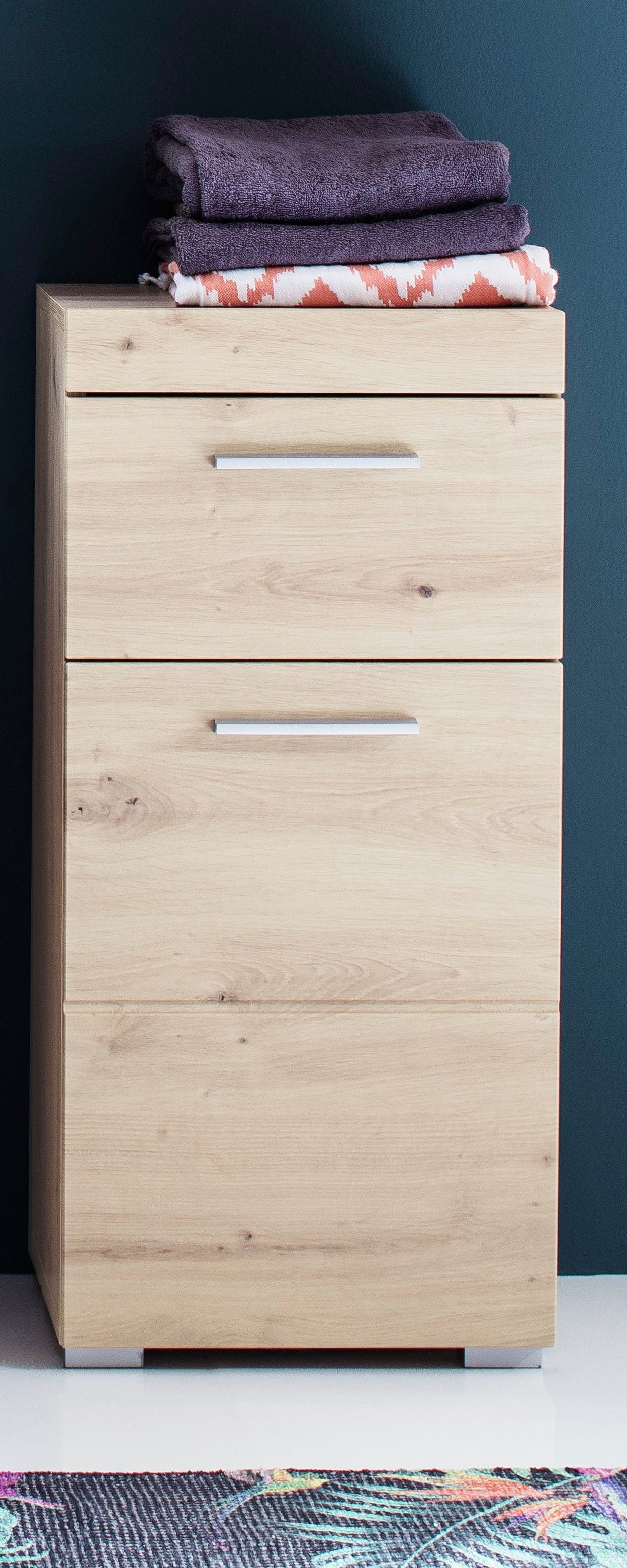 welltime Unterschrank Avena Badezimmerkommode mit 1 Schublade und 1 Tür - Maße (B/T/H) 37/31/79 cm