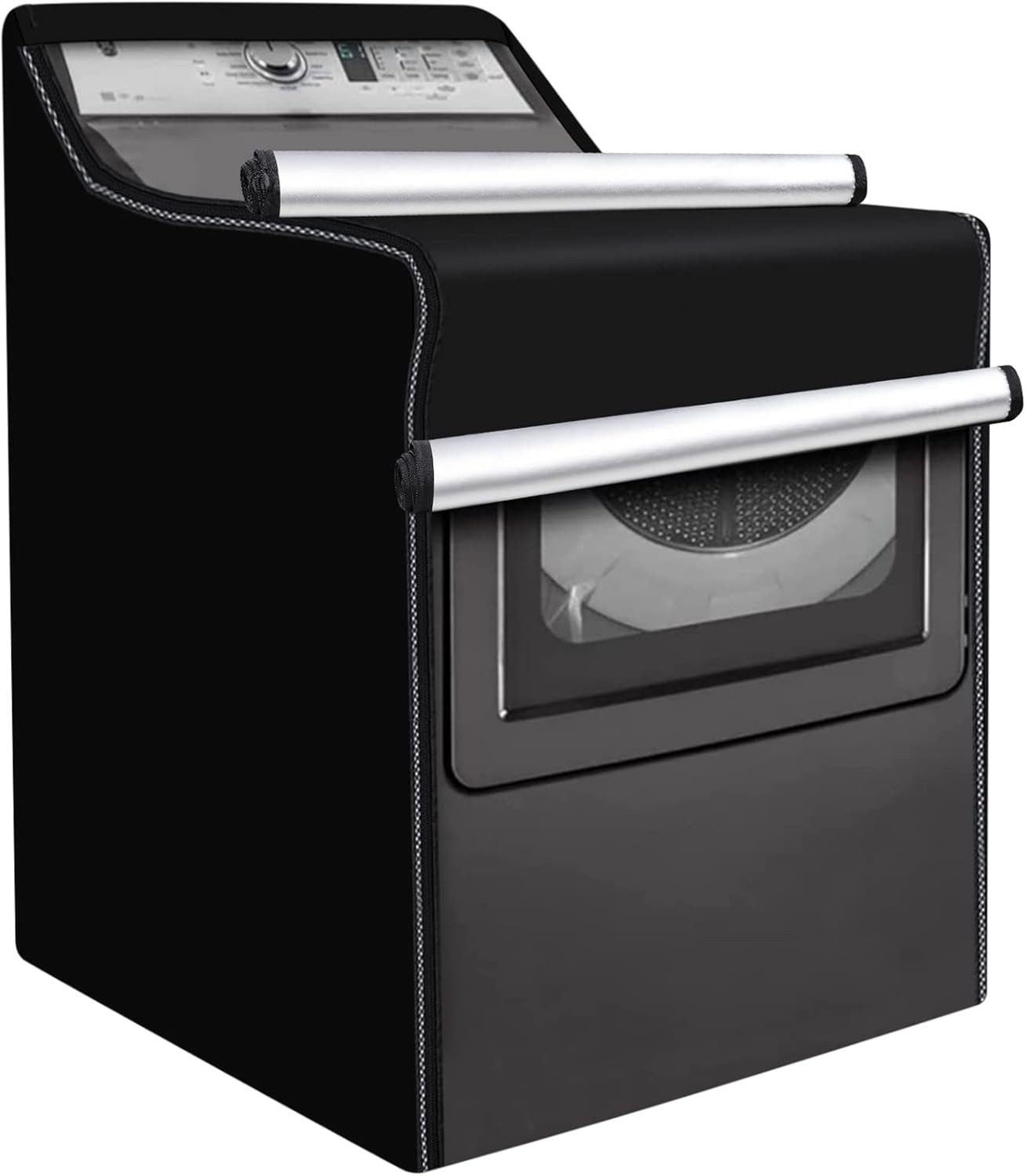 RWEUOQ Wäschespinne-Schutzhülle Schützhülle für Waschmaschine und Trockner mit Reißverschlus, Waschmaschine Abdeckung Wasserdicht,Staubdicht,UV-Schutz(73*75*80 cm)