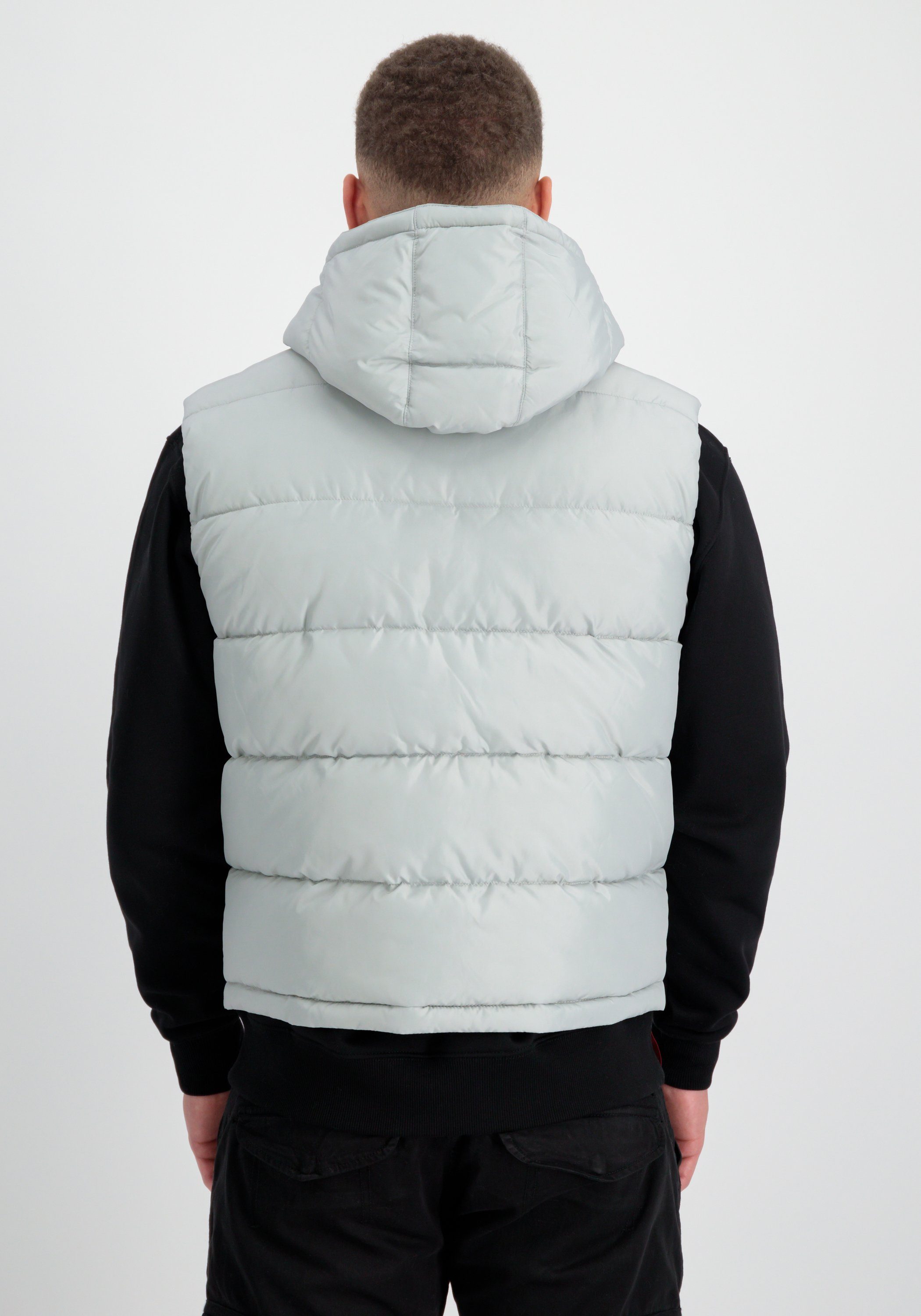 Industries grey Hooded Alpha Blouson FD Industries Alpha Vests Puffer Vest Men -