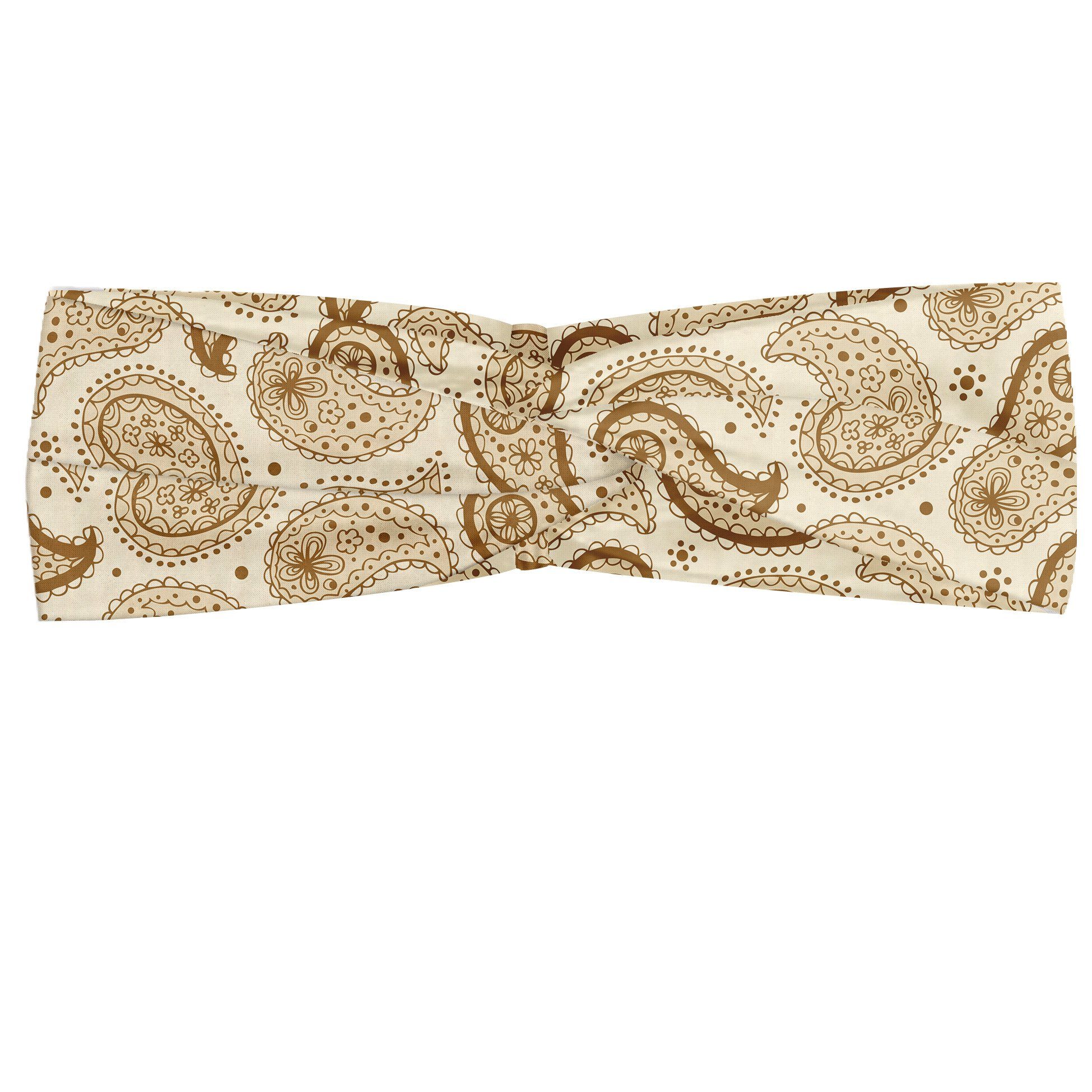 Abakuhaus Stirnband Elastisch und Angenehme alltags accessories Beige Paisley Oriental Persisch