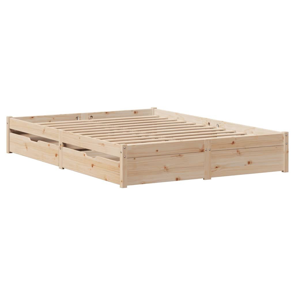 vidaXL Bett Massivholzbett ohne Matratze 120x200 cm Kiefernholz günstig online kaufen