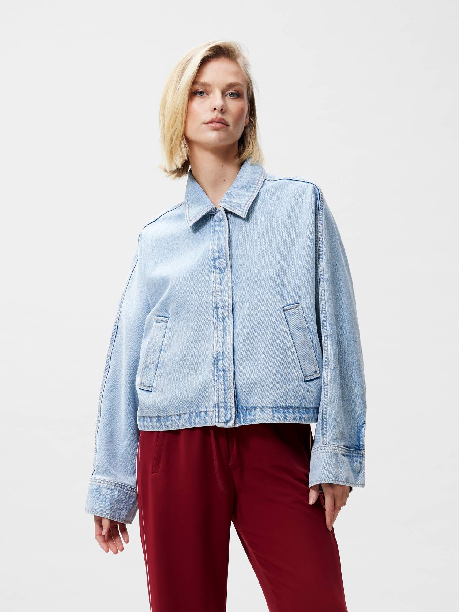 Catwalk Junkie Jeansjacke - Jacke mit Fledermausärmeln im Denim-Look Blue