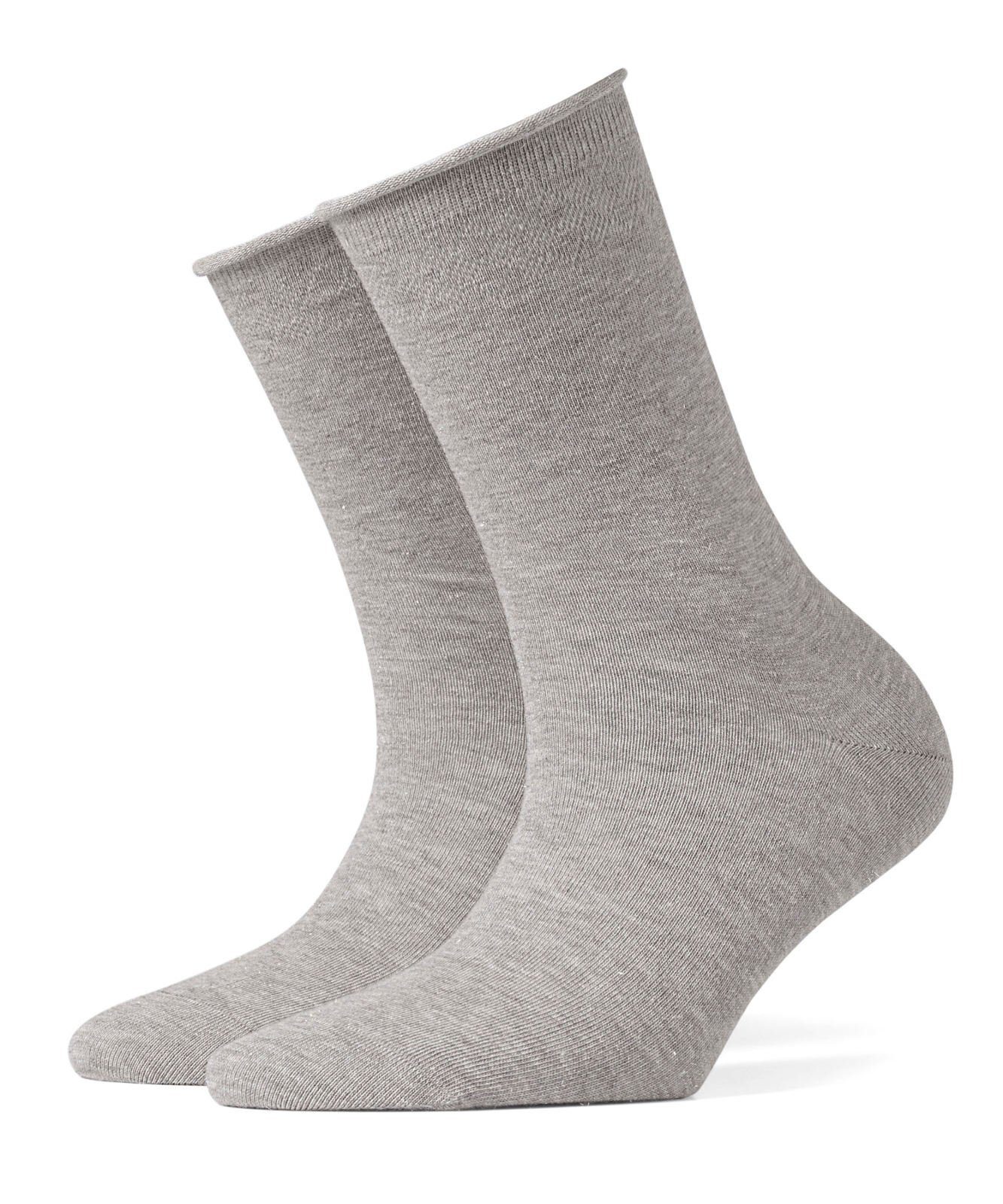 Burlington Kurzsocken Damen Socken Onesize Lurex Grau mit (silver) Ladywell 1 Paar