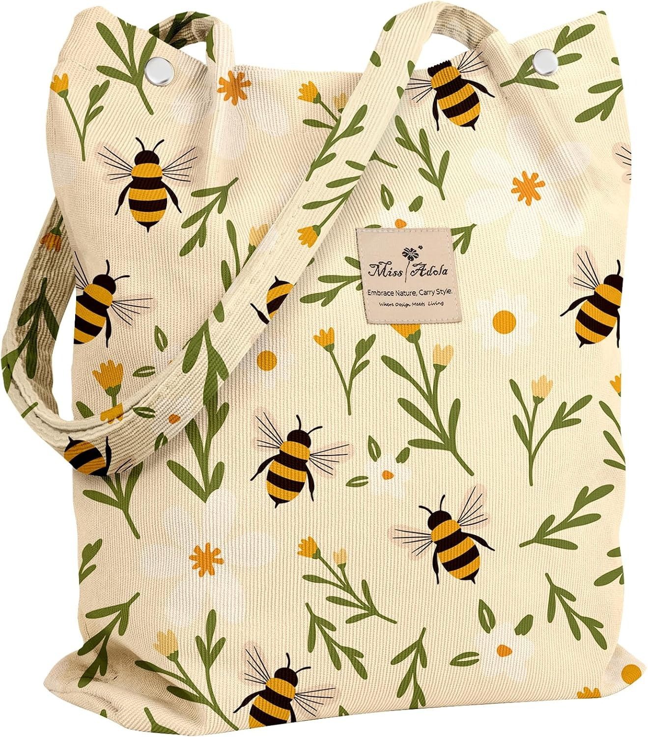 nsihing Schultertasche Cord-Tote-Bag, gestreifte Schultertasche, Handtasche, Einkaufstasche, geeignet für Pendeln, Strand, Freizeit, Reisen und tägliches Einkaufen
