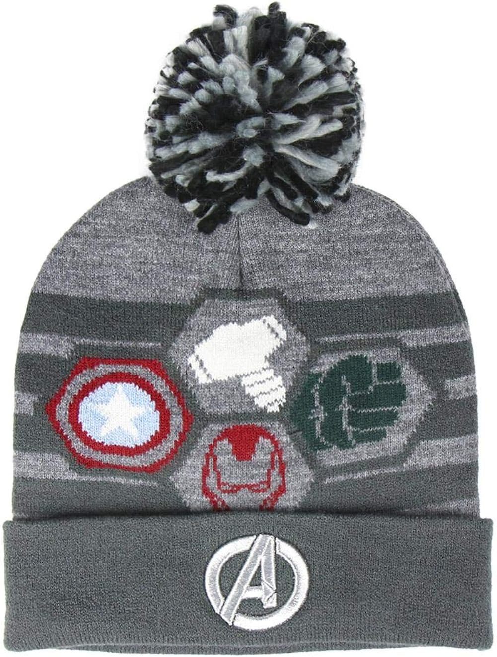 The AVENGERS Bommelmütze Marvel Avengers Mütze Jugendliche Wintermütze Bommel