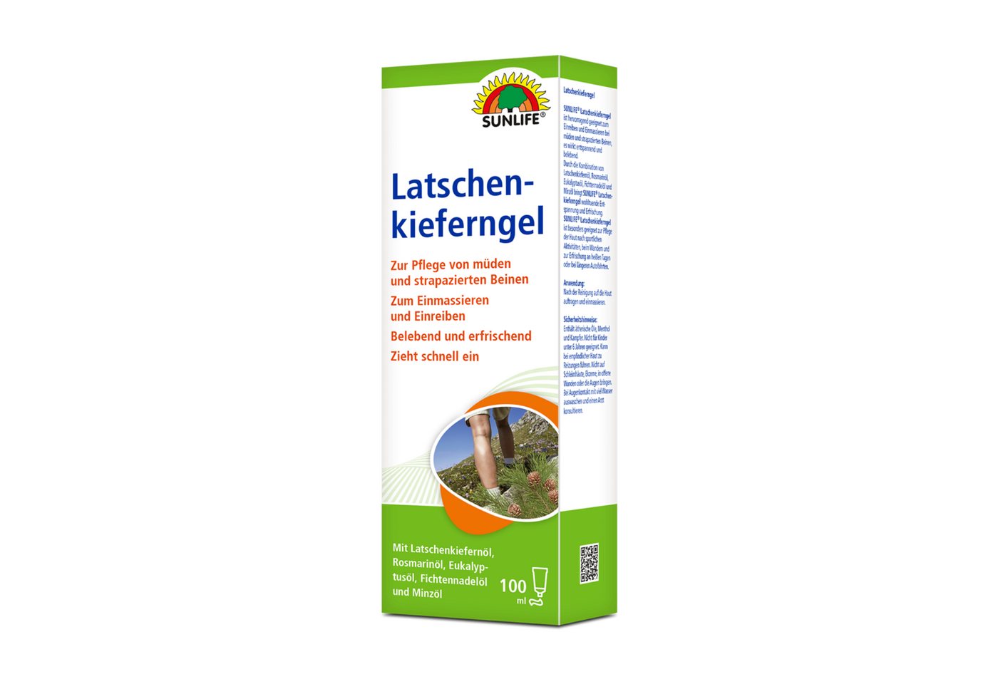 SUNLIFE Hautpflegegel SUNLIFE® Latschenkieferngel 100 ml Gelenkschmerzen Pflege Haut Wandern