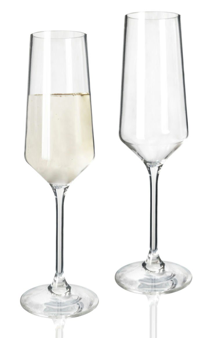 Moritz Gläser-Set Milano Camping Gläser Weißwein Rotwein Wasser Champagner, Polycarbonat, 280ml, Camping Geschirr Trinkbecher Trinkgläser Campinggeschirr Set