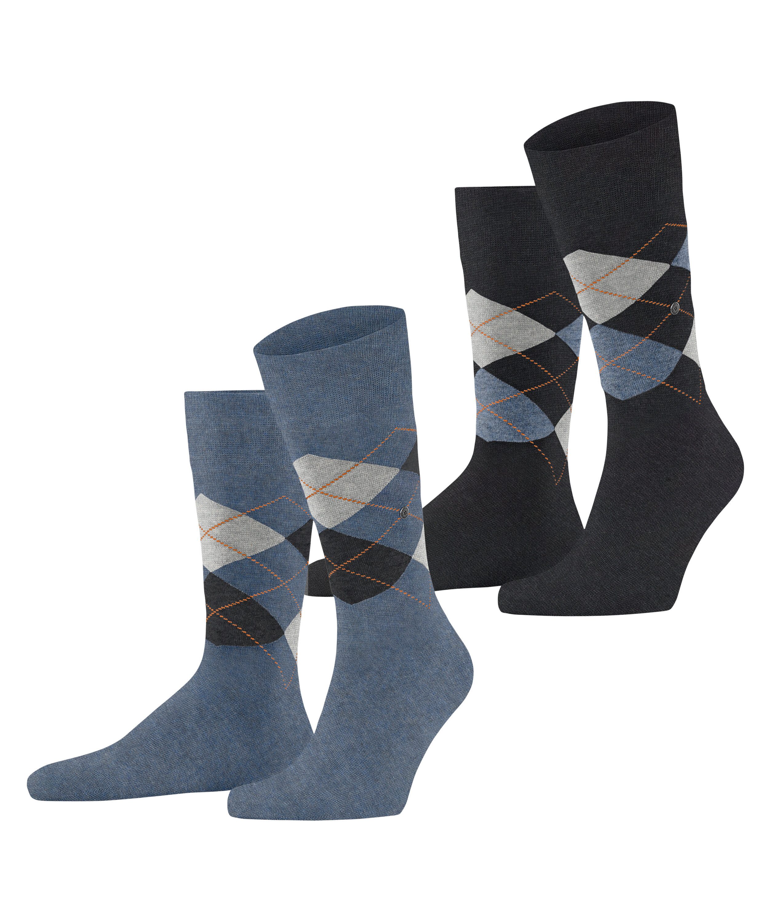 Burlington Socken Burlington Everyday Argyle Herren (2-Paar)