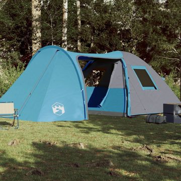 vidaXL Kuppelzelt Zelt Campingzelt Familienzelt Freizeitzelt 6 Personen Blau 466x342x200