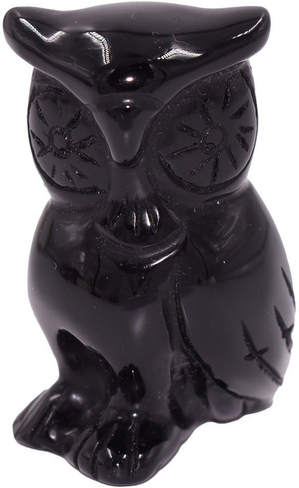 Firetti Tierfigur Schmuck Geschenk Dekofigur Geburtstag, Edelstein Perfekt Weihnachten! Eule zu - Anlass Onyx jedem St), (1 Farbstein