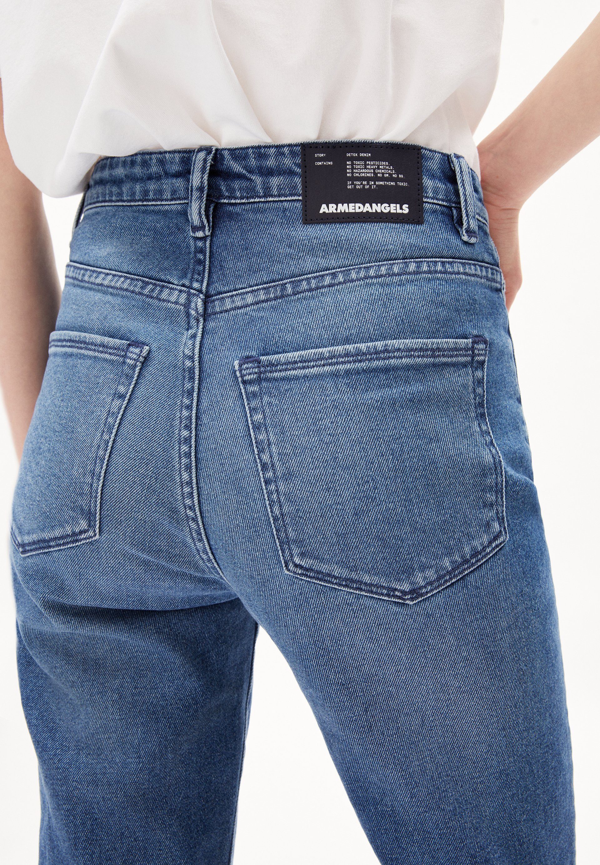 Armedangels Straight-Jeans LINNAA cenote (1-tlg) Damen