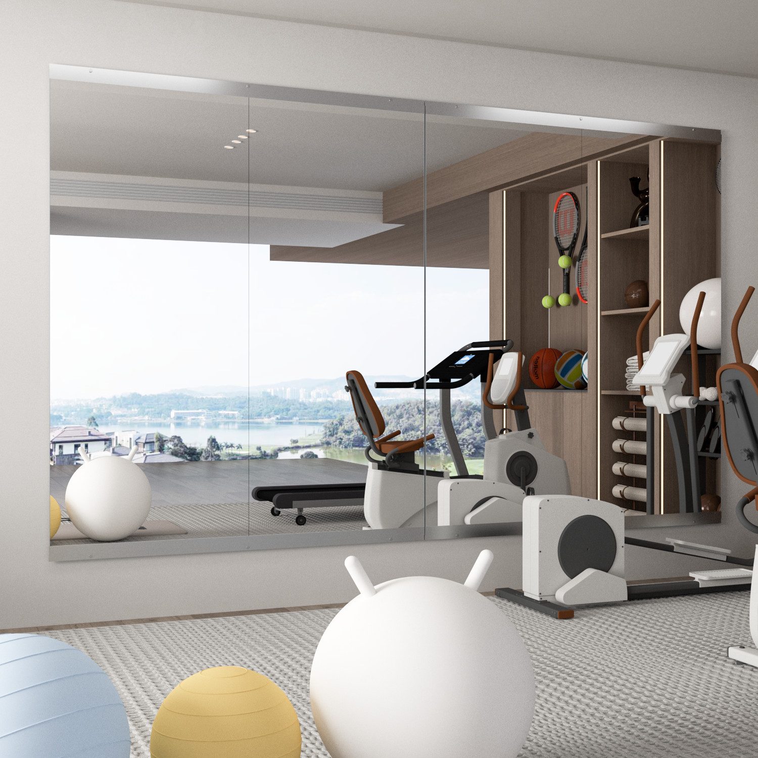 Elemango Ganzkörperspiegel Home Gym Spiegel, 141*60-2PCS Vollkörperspiegel günstig online kaufen