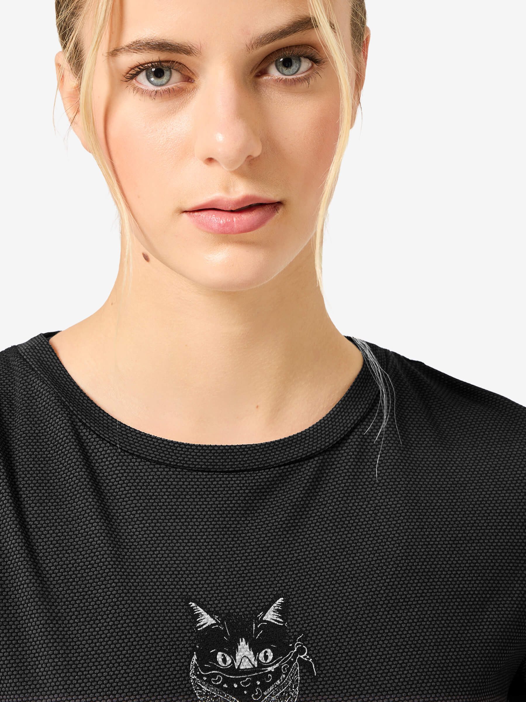 SUPER.NATURAL T-Shirt für Damen,Merino W BANDITO CAT MESH TEE Sehr leicht und extra atmungsaktiv