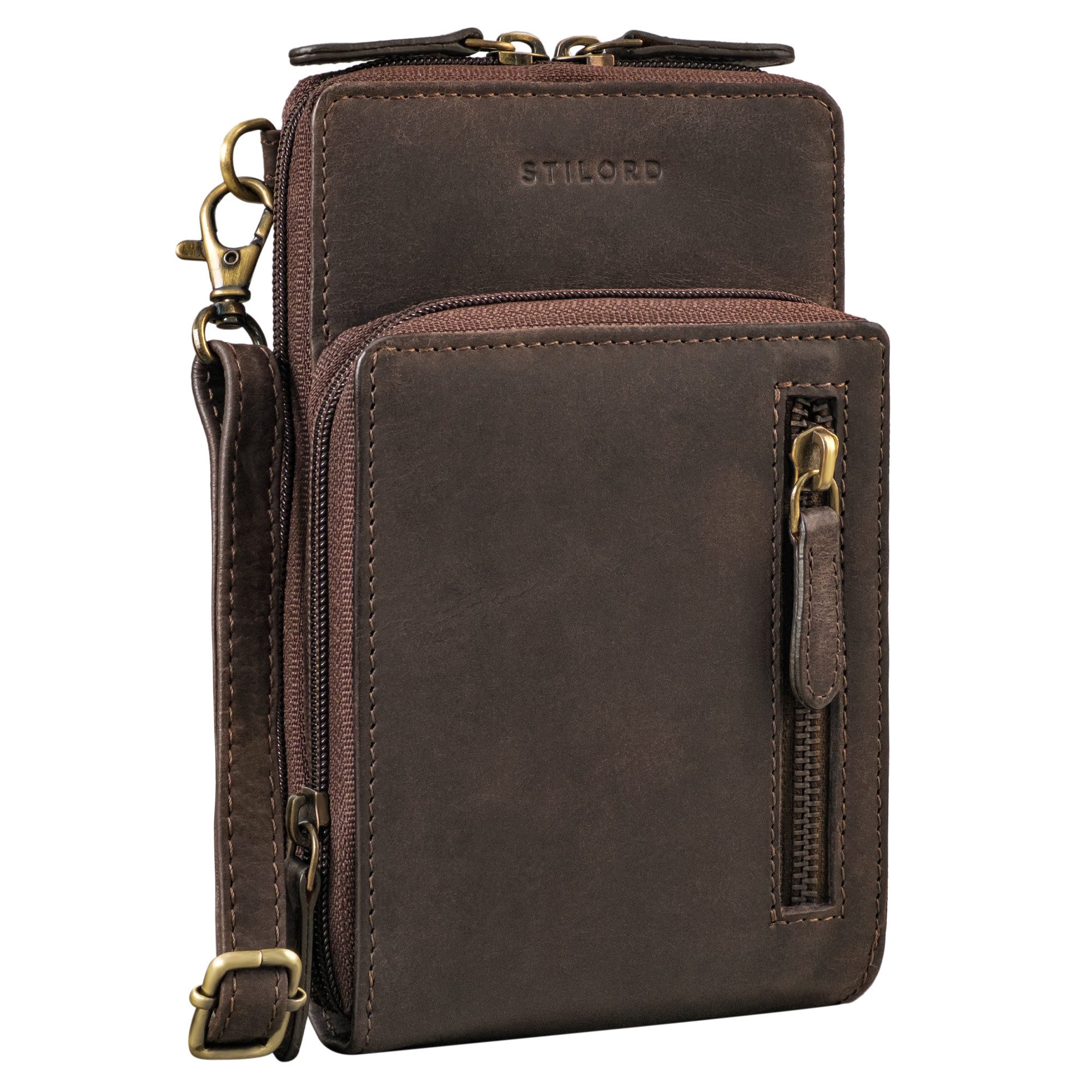 Handtasche "Payton" 2-1 Leder Handytasche mit Geldbörse zum Umhängen