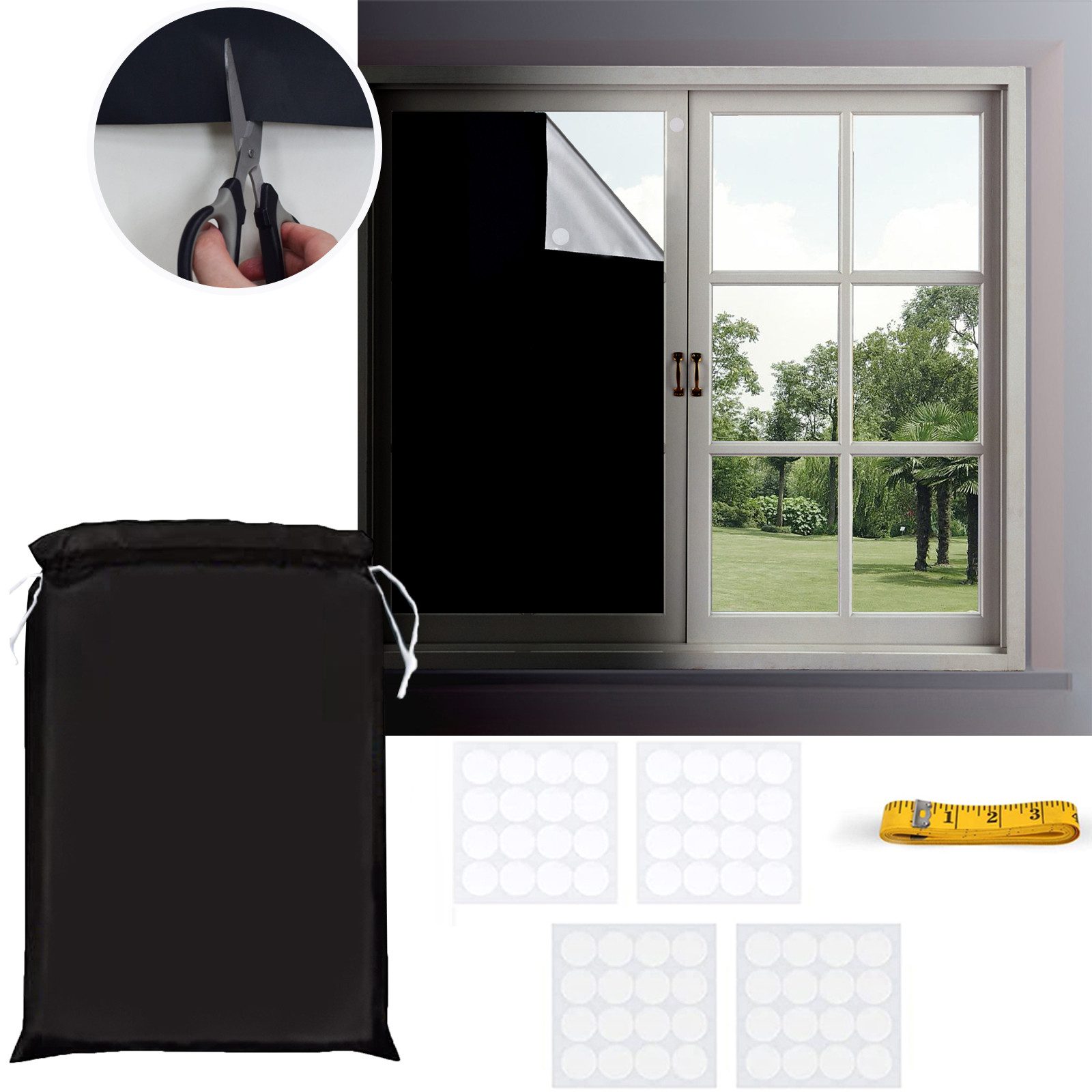 Rollo Verdunklungsrollo Thermo-Rollo, Dachfenster Verdunkelung, Ohne Bohren günstig online kaufen