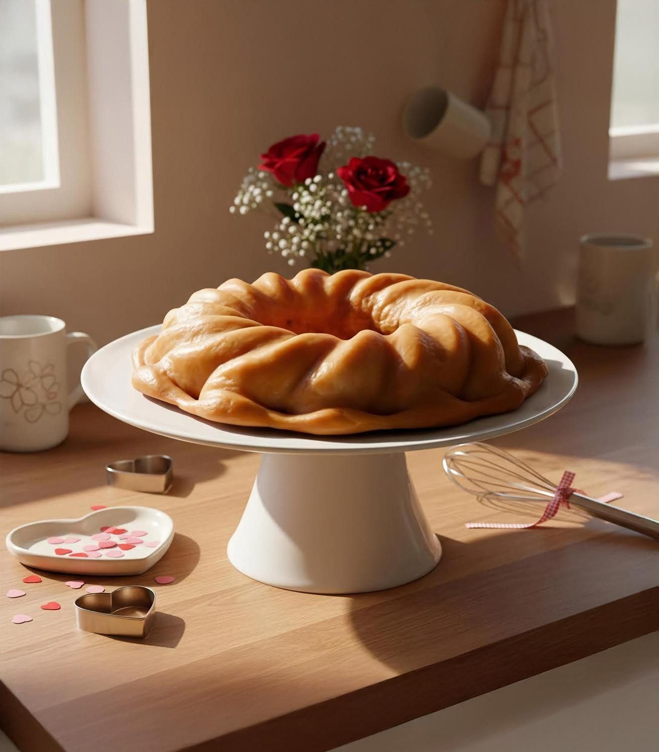 CreaTable Tortenplatte UNIVERSAL, Ø 21 cm, Weiß, mit Standfuß, Porzellan, (1-tlg)