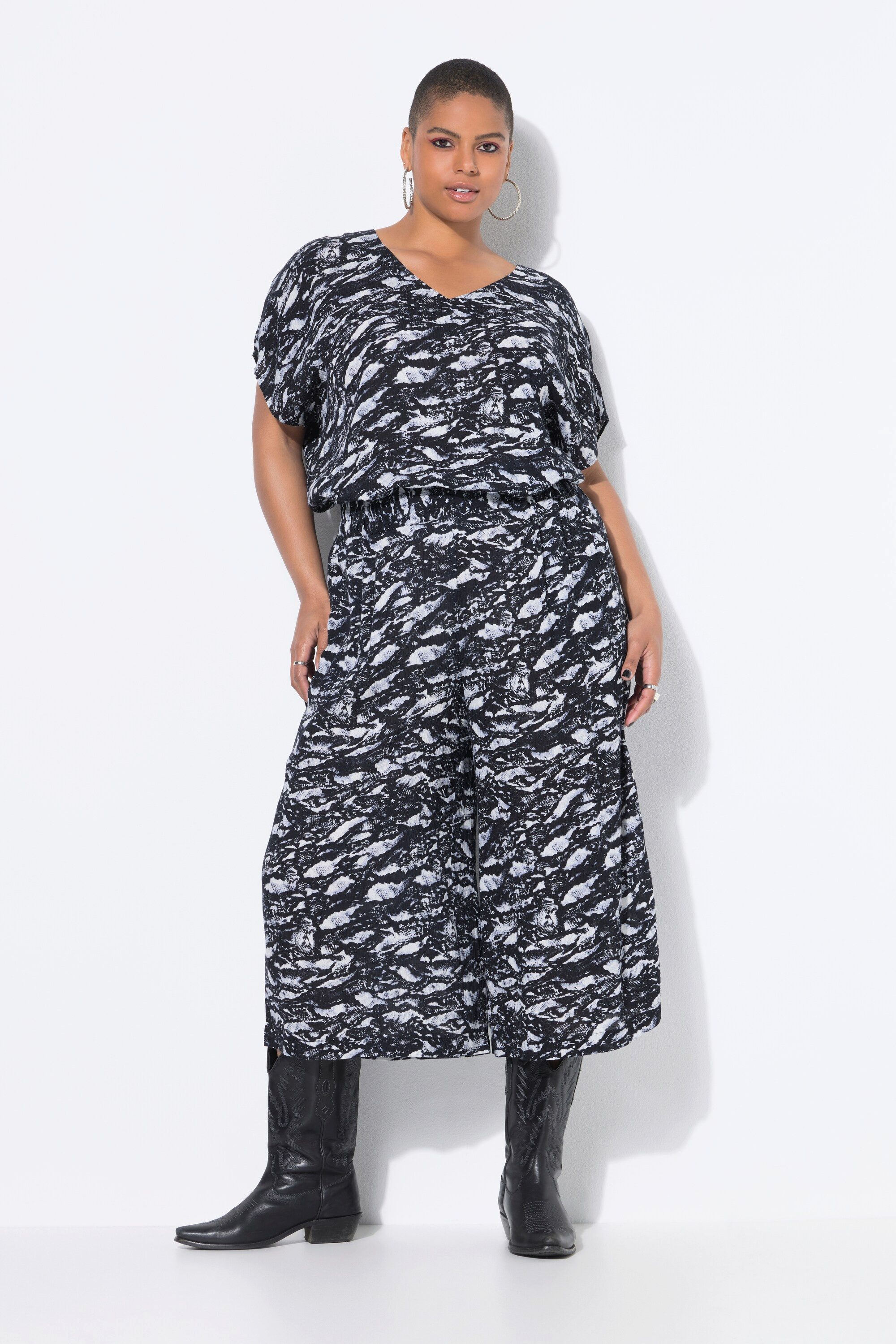 Studio Untold Culotte Culotte Very Wide Legs Alloverprint