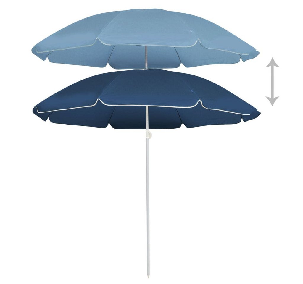 Thumbnail - vidaXL Sonnenschirm Sonnenschirm mit Stahlmast Blau 180 cm