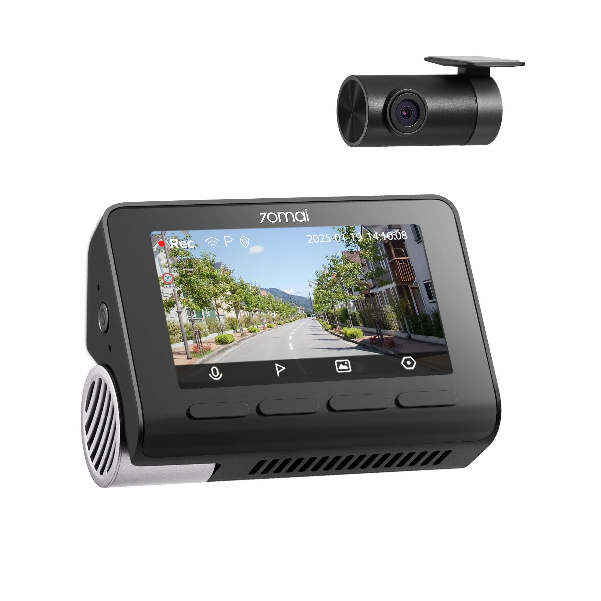 70mai A800SE Dashcam (4K Ultra HD, Auto Kamera mit f/1.55 Blende, HDR, GPS & WLAN, 3.0” Bildschirmgröße, ADAS, Superkondensator, Nachtsicht, Loop-Aufnahme)