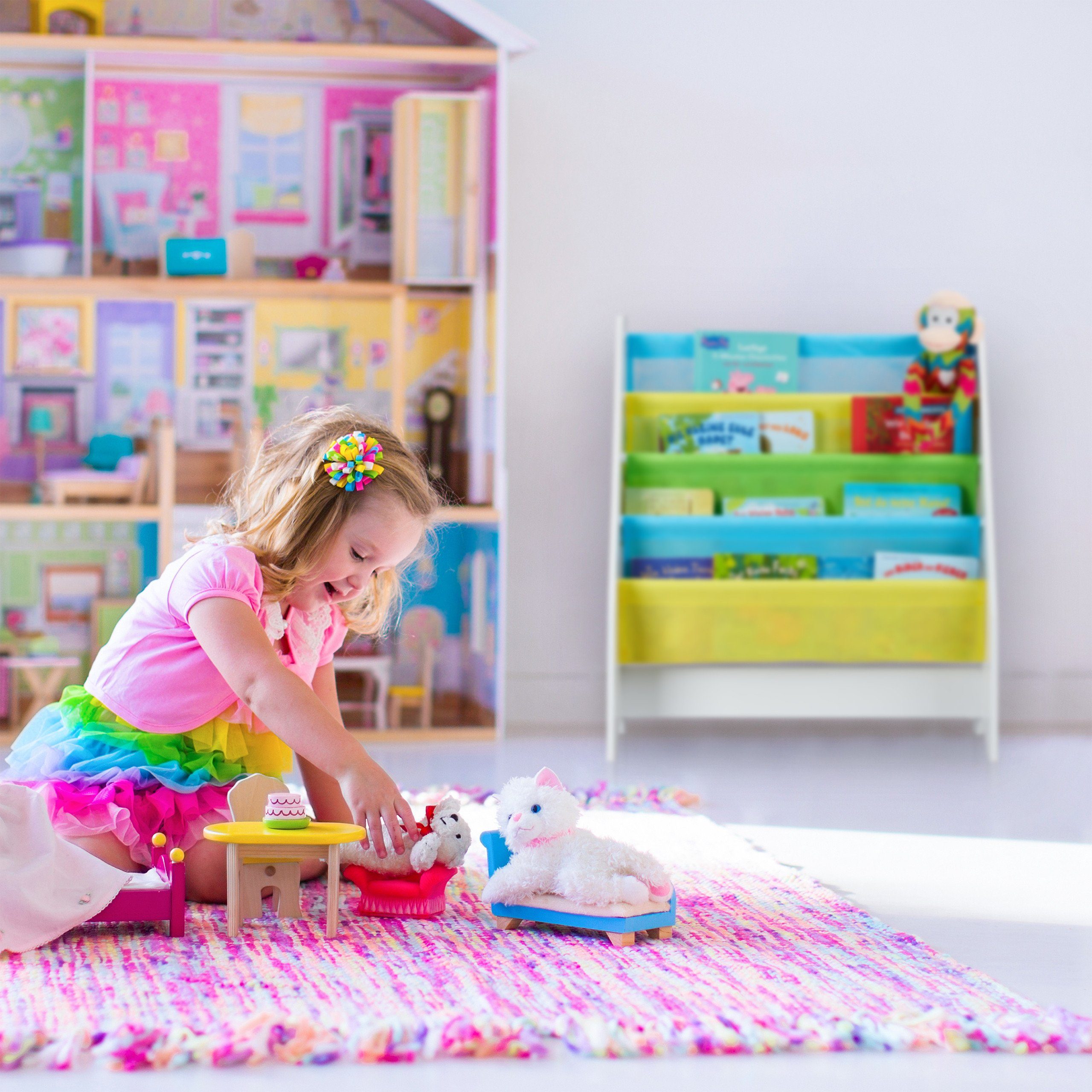 relaxdays Kinderregal Kinder Bücherregal, B