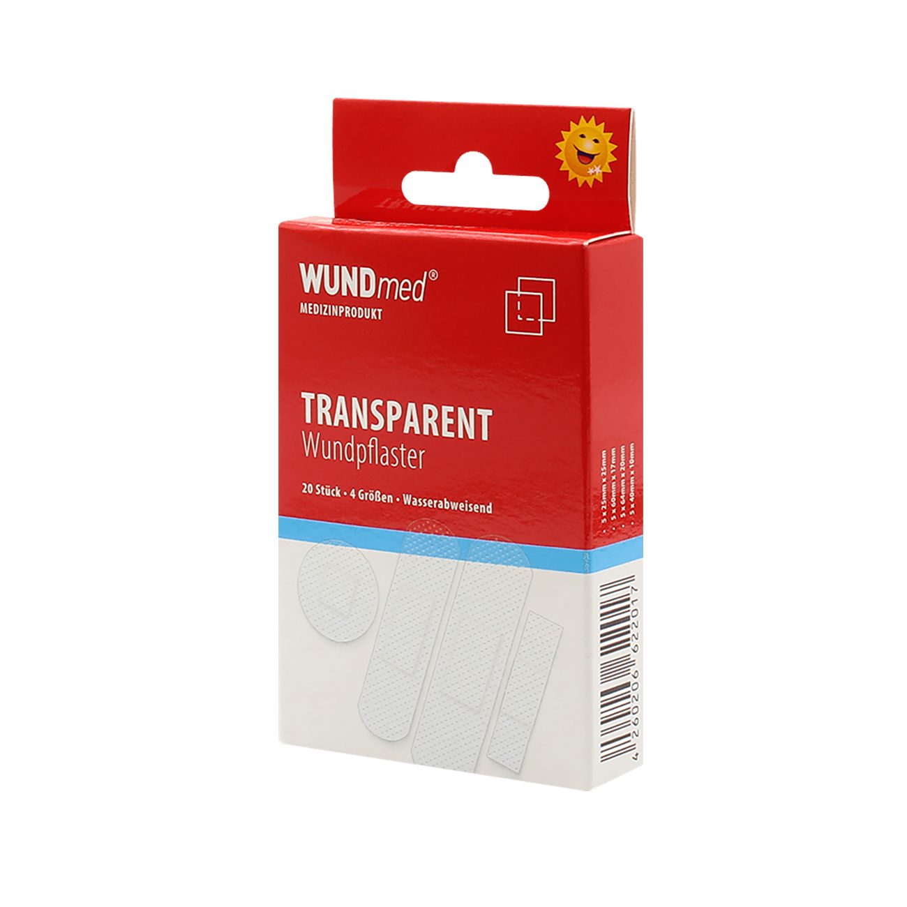 Wundmed Wundpflaster Pflaster transparent wasserfest 4 Grössen 20 stk