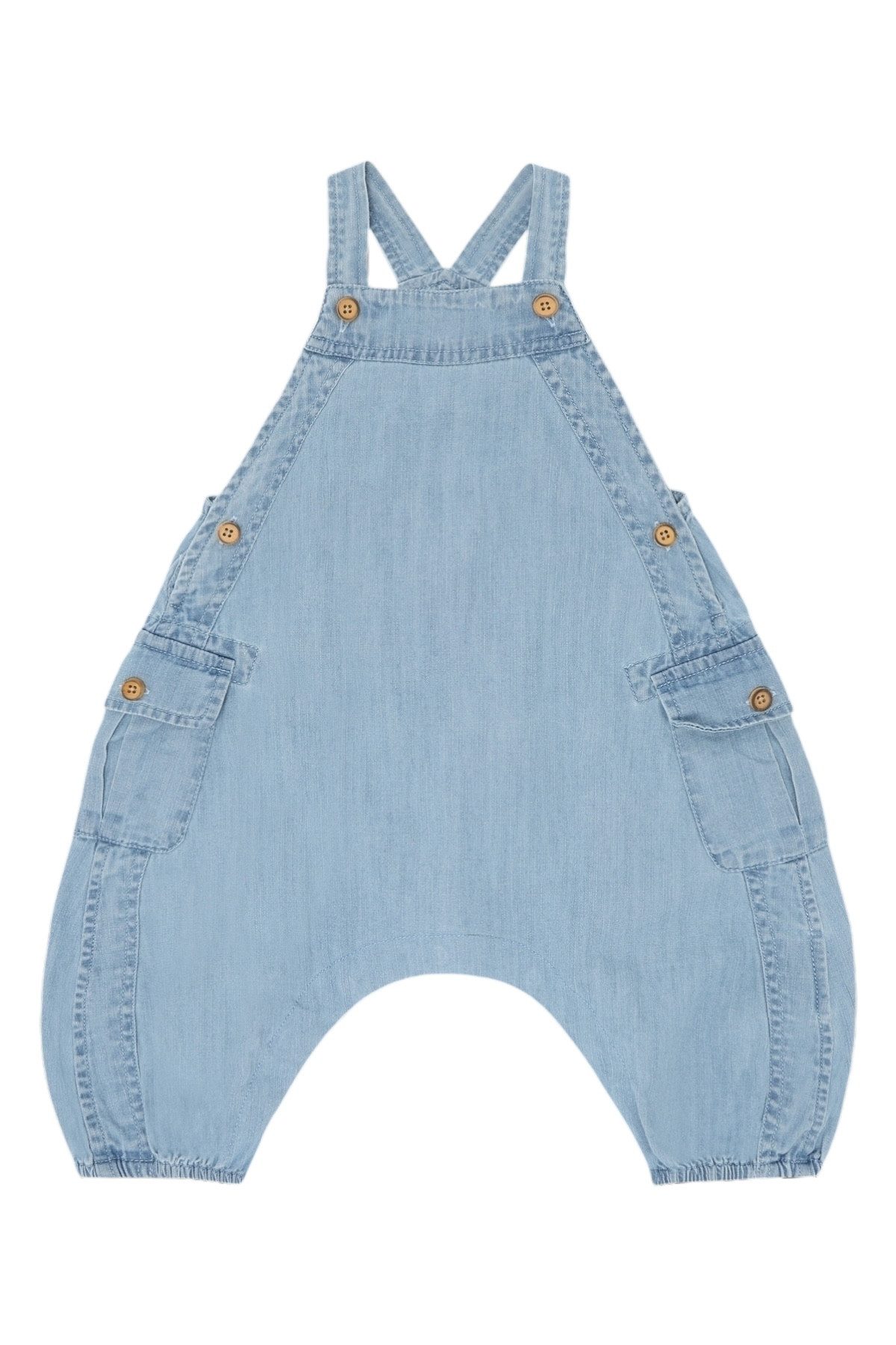 Hust & Claire Latzhose HCMaks Chambray (1-tlg) Hust & Claire Latzhose „Maks Chambray“ aus Denim, Blau