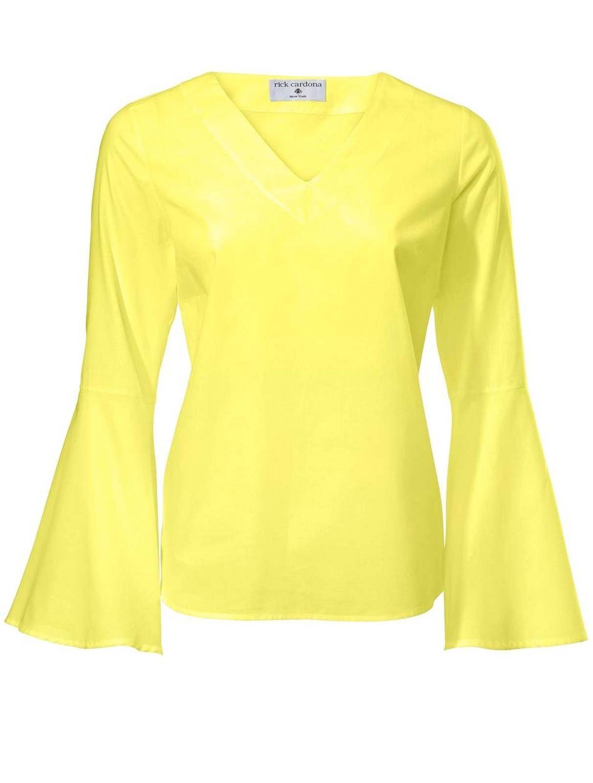 Rick by rick cardona Shirtbluse »RICK CARDONA Damen Designer-Bluse, gelb«  online kaufen | OTTO