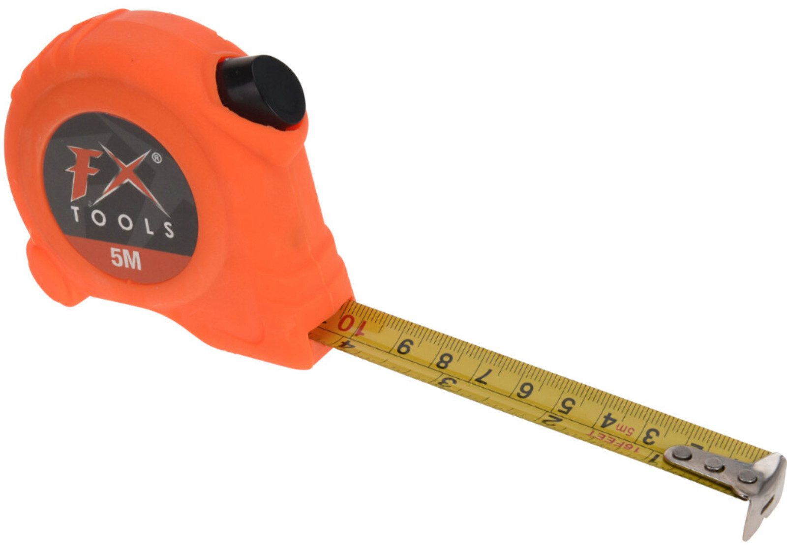 Koopman Rollbandmaß Maßband Autolock 5 Meter Orange/Schwarz 1/3/6 er Set, 5m länge, Maßband, Einziehbar, Bandmaß, Gürtelklemme